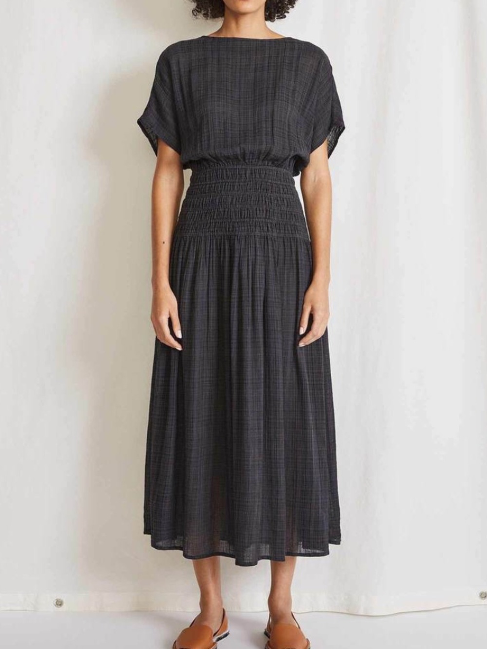 Apiece Apart Mana Midi Dress - Charcoal XS